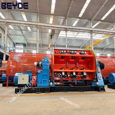 Máquina avançada de filamento rígido para produção de cabos de energia de grande secção e comprimento